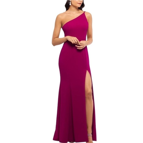 Xscape Dresses & Skirts - Xscape One Shoulder Evening Gown Pink Size 2
